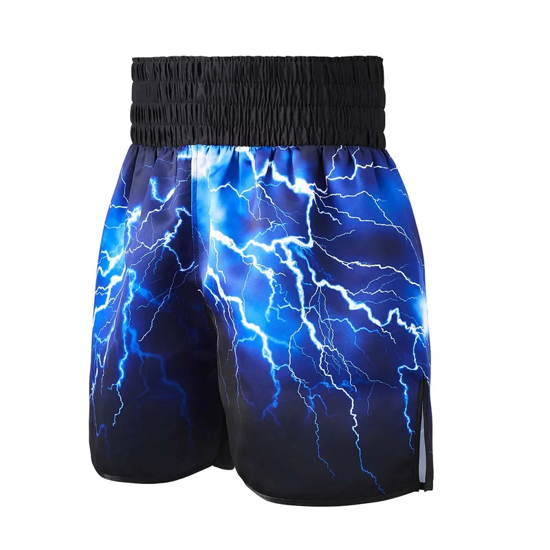 ZM blue lightning sublimated boxing shorts