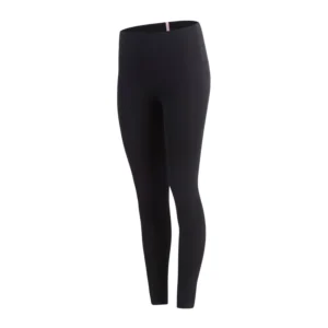 ZM black high-waist leggings, angled view