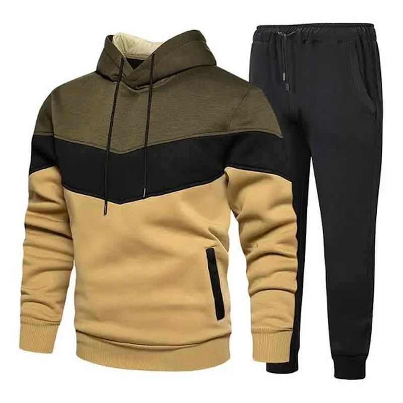 ZM olive, black and khaki track suit with hoodie and joggers